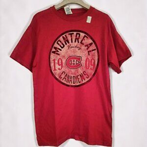M🏒Montreal Canadiens Retro Red Graphic Adult Unisex Tee T-shirt